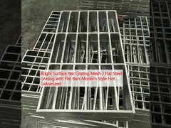 Glanzend oppervlak Bar Grating Mesh / Flat Steel Grating met Flat Bars Modern Style Hot gegalvaniseerd