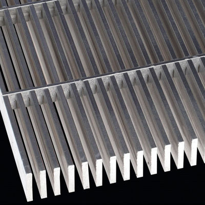 Metal Material Plug Anodization 6063 T6 Press Locked Bar Grating For Airport
