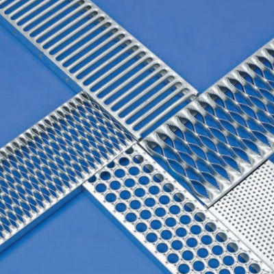Aluminum 5052 Perforated 4mm Thickness Diamond Grip Grating